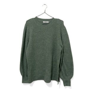 MSCH Copenhagen Green Crew-Neck Imaya Alpaca Pullover Knit Sweater Size S/M